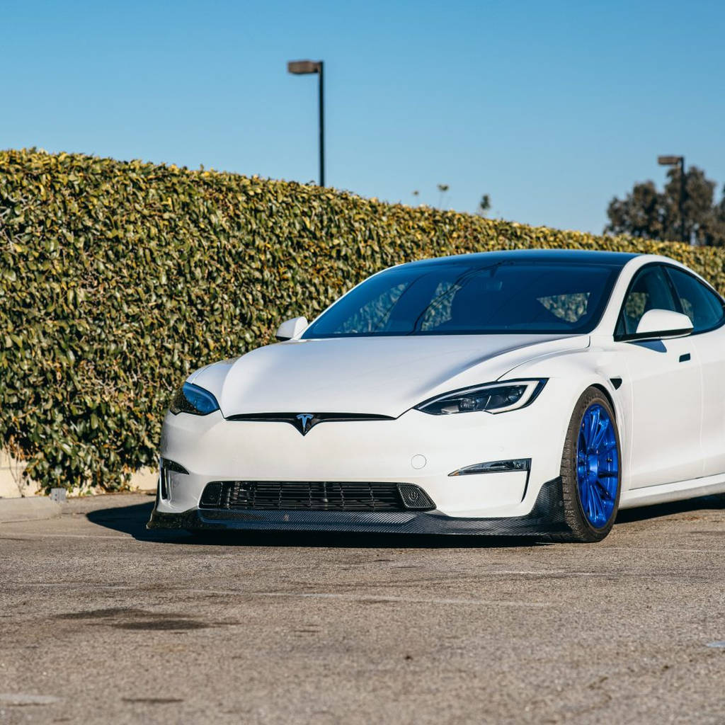 UNPLUGGED PERFORMANCE UP-MS2-365-1.1 Front Diffuser Full Set Autobahn, Carbon Fiber Gloss for TESLA Model S2 2021 Photo-8 