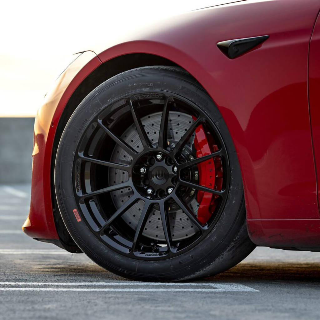 UNPLUGGED PERFORMANCE UP-UP03-DBL-001 Single Wheel UP-03, Forged, 19x11+31 - 5x120 /5x114.3 Double Drill, Gloss Black for TESLA Model S 2021 Photo-8 