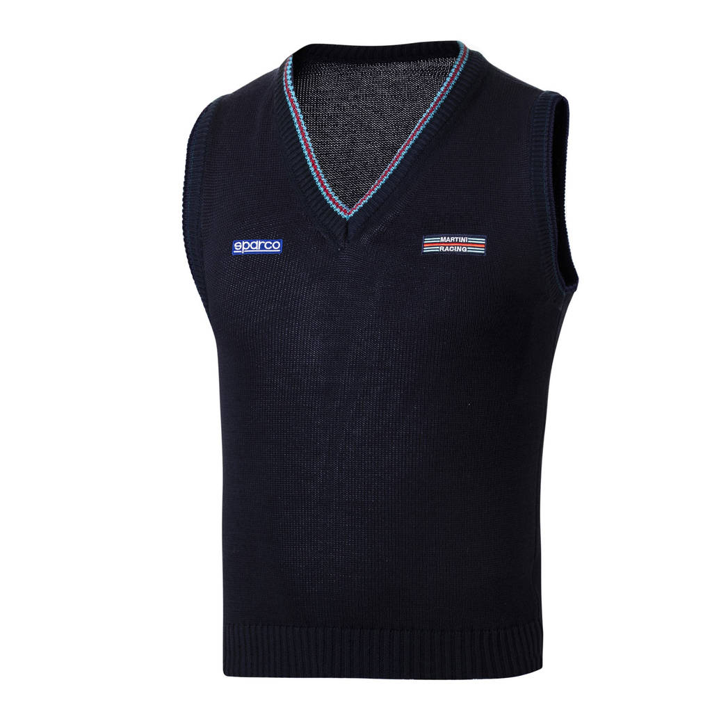 SPARCO 013052MRBM3L Knitted cotton vest MARTINI RACING navy blue L Photo-0 