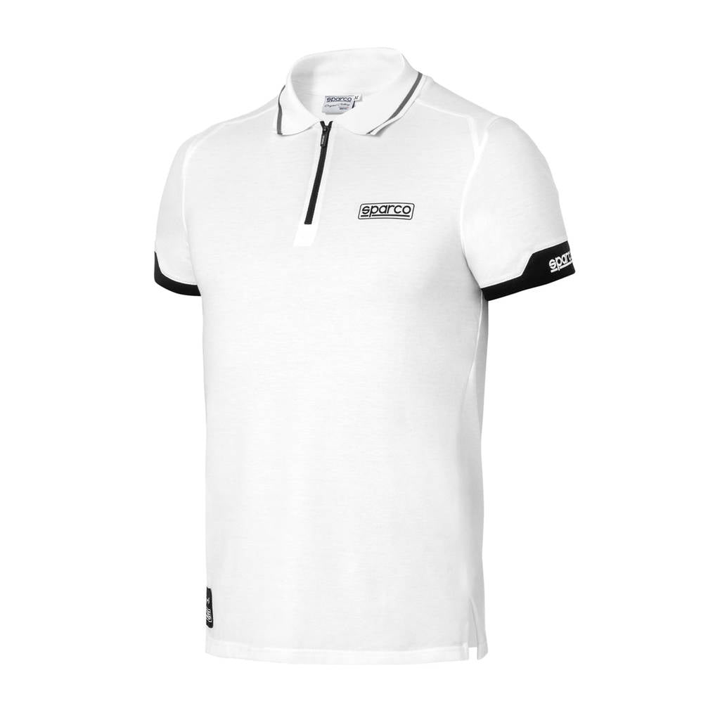 SPARCO 013036BI4XL Polo zip white XL Photo-0 