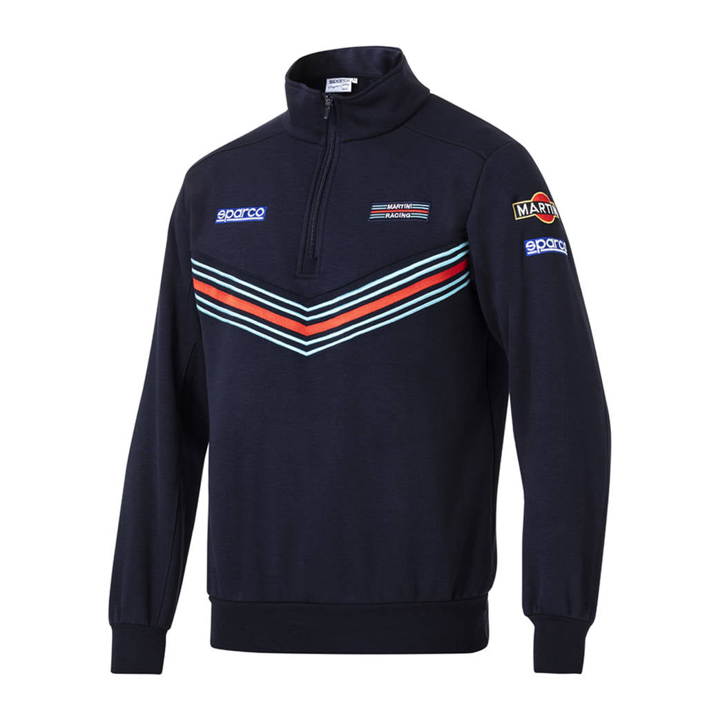 SPARCO 013037MRBM3L Half zip sweatshirt MARTINI RACING navy blue L Photo-0 