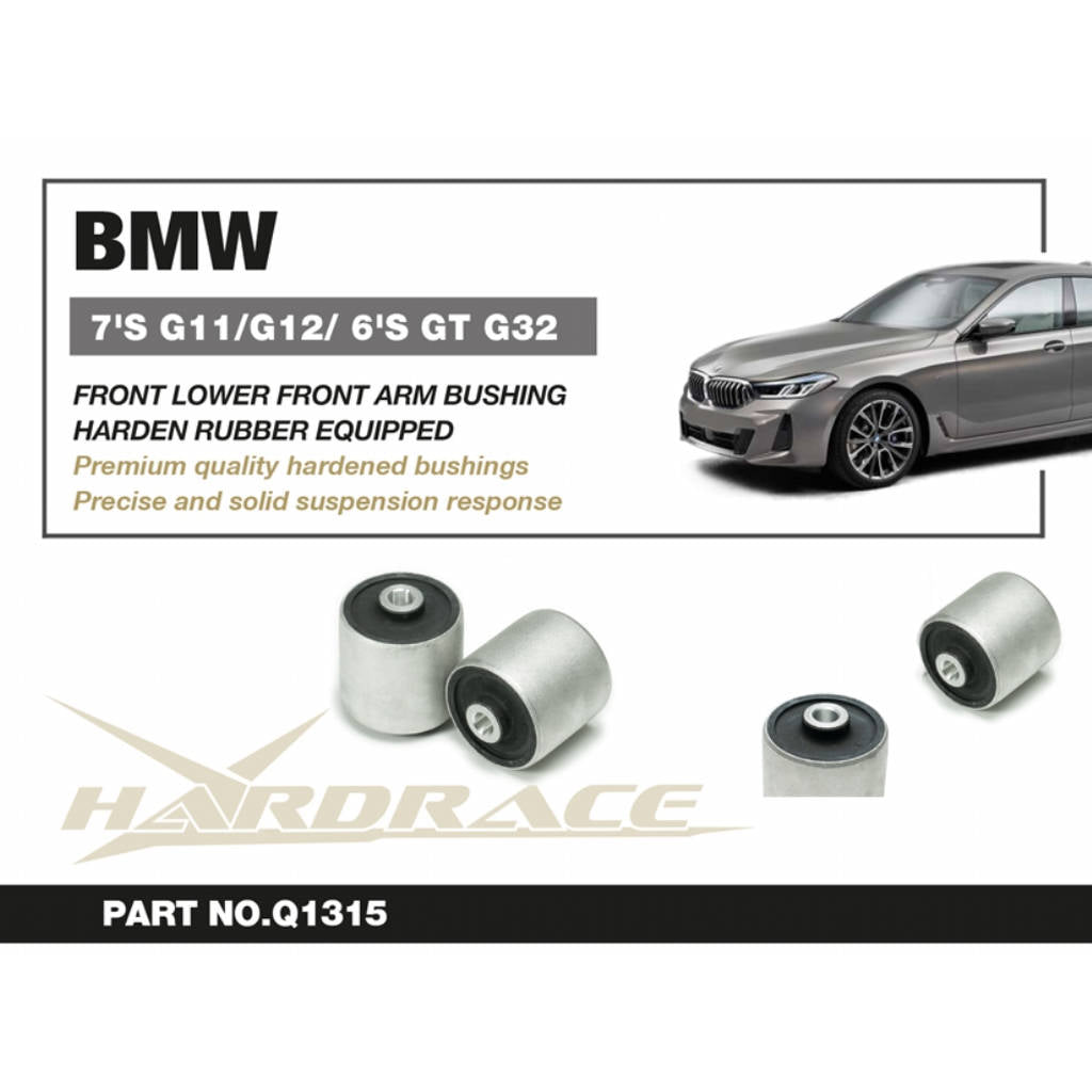 HARDRACE Q1315 Front lower front arm bushing (harden rubber) - 2PCS/SET for BMW 7S G11/G12/ 6S G32 RWD=AWD Photo-1 