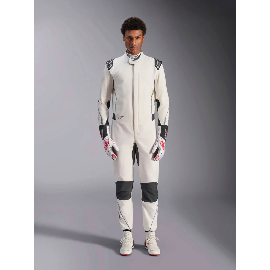 ALPINESTARS 3350224_292_60 Hypertech v3 suit FIA - White black silver, Size 60 Photo-0 