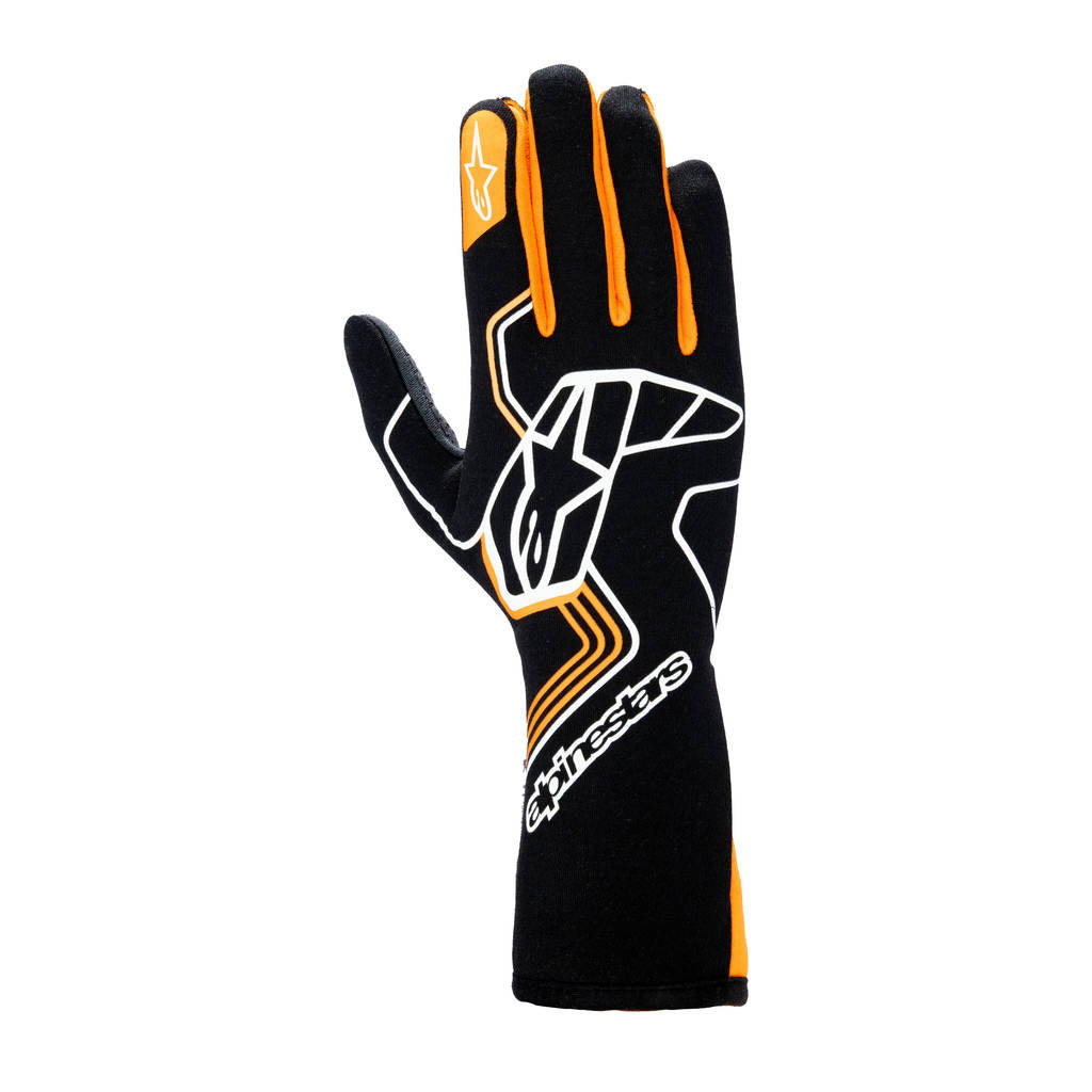 ALPINESTARS 3552024_156_XL Tech-1 race v4 gloves FIA/SFI - Black orange fluo, Size XL Photo-0 