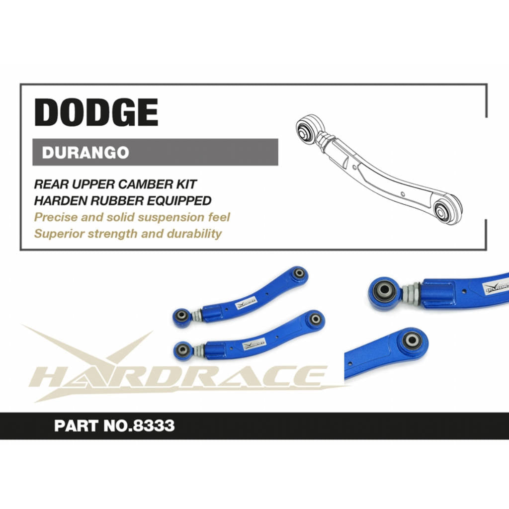 HARDRACE 8333 Rear Upper Camber Kit (Harden Rubber) - 2PCS / SET for DODGE DURANGO '11- / GRAND CHEROKEE '11-21 Photo-1 