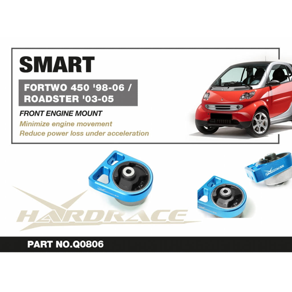 HARDRACE Q0806 Front Engine Mount - 1PCS / SET for SMART FORTWO 450 '98-06 / ROADSTER 452 '03-05 Photo-1 