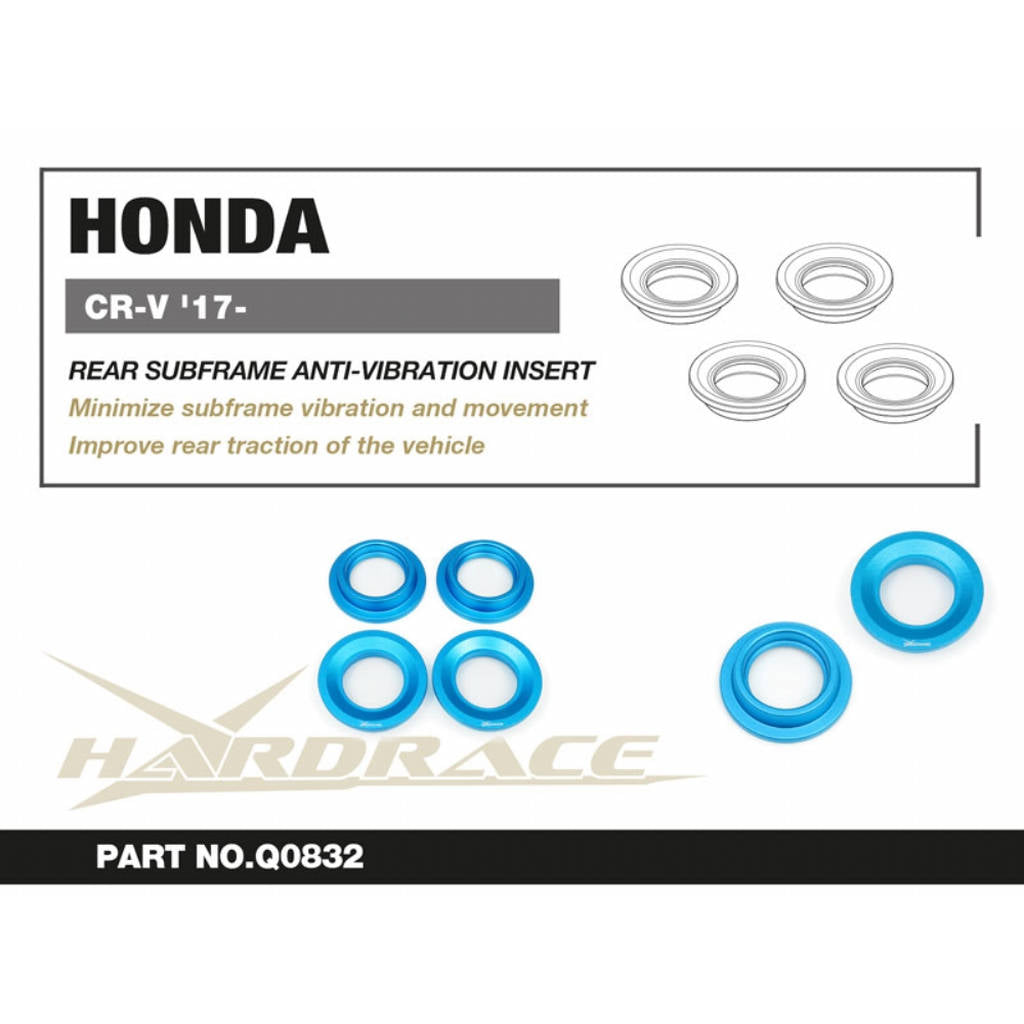 HARDRACE Q0832 Rear Subframe anti-vibration insert - 4PCS / SET for HONDA CR-V '17- Photo-1 