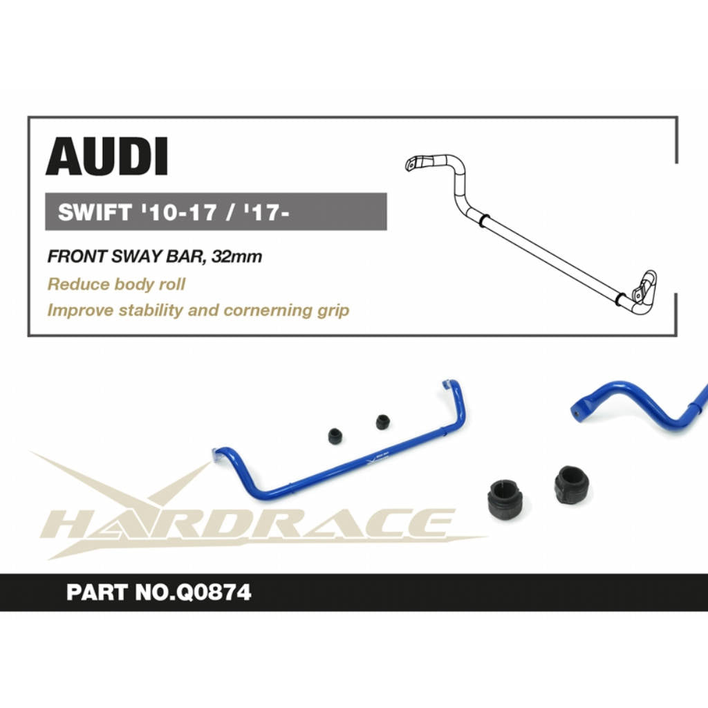 HARDRACE Q0874 Front Sway Bar, 32mm - 3PCS / SET for AUDI A4 / S4 / RS4 / A5 / S5 / RS B9 '16- Photo-2 