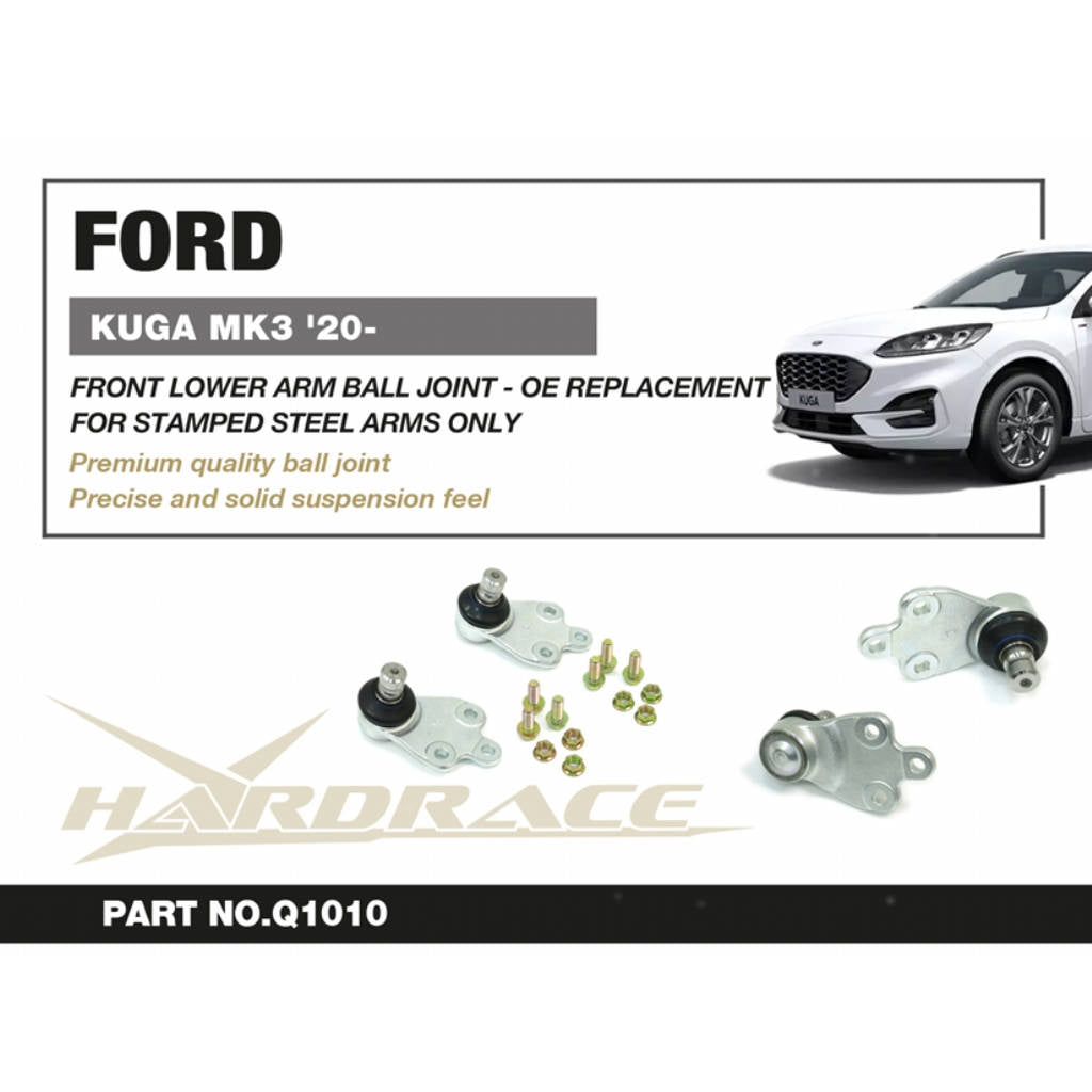 HARDRACE Q1010 Front Lower Arm Ball Joint - 2PCS / SET OE Replacement / for STAMP STEEL Arm for FORD KUGA MK3 '19- Photo-1 