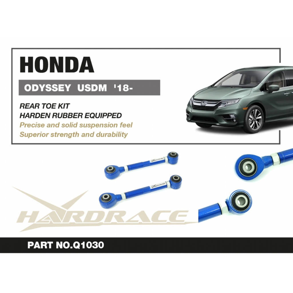 HARDRACE Q1030 Rear Toe Kit (Harden Rubber) - 2PCS / SET for HONDA ODYSSEY USDM '18- Photo-1 