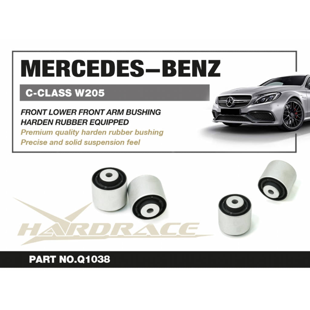 HARDRACE Q1038 Front Lower Front Arm Bushing (Harden Rubber) - 2PCS / SET for MERCEDES-BENZ C-CLASS W205 / E-CLASS W213 / GLC-CLASS X253 Photo-1 