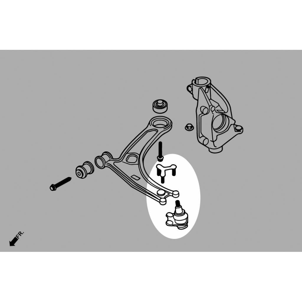 HARDRACE Q1069 Front Lower Arm Ball Joint OE Replacement - 2PCS / SET for AUDI TT '06-14 / '14- Photo-5 