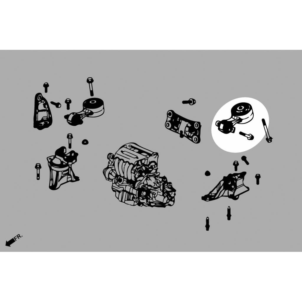 HARDRACE Q1089 E.Mount BUFFER,Rear - 1PCS / SET (Harden Rubber) - 1PCS / SET for HONDA CIVIC 2.4 2D SI 6MT '12-16 Photo-6 