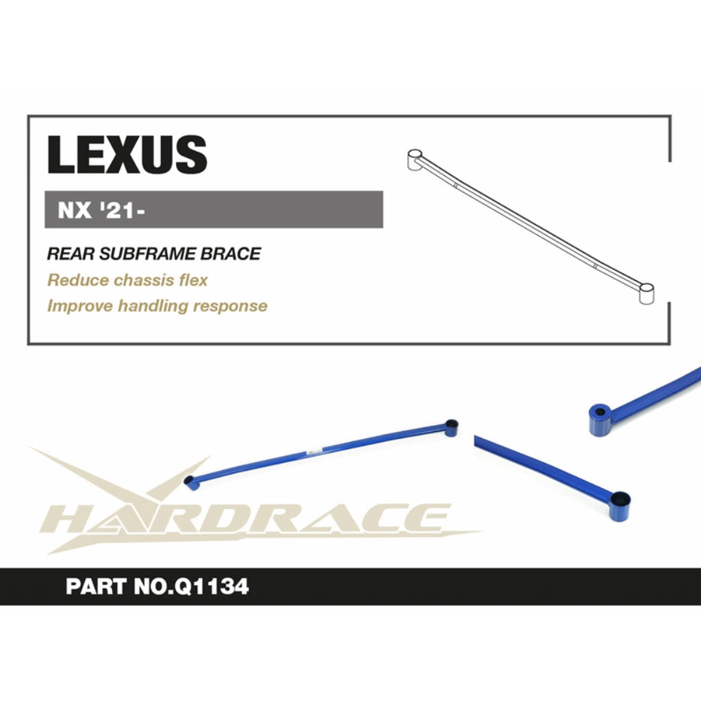 HARDRACE Q1134 Rear SUB-FRAME Brace - 1PC / SET for LEXUS NX '21- Photo-1 