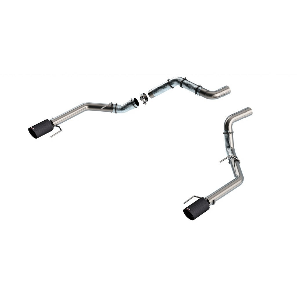BORLA 60727CFBA Tail Pipe Kit 3" (4.50" Carbon Fiber Black Anodized Tips) for FORD F-150 Raptor 2021- / Raptor R 2023- Photo-0 