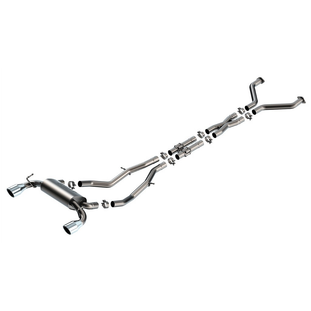 BORLA 140929 Exhaust system Cat-Back S-Type 2.50" S RD RL AC PH SR TIP: 4.50" RD X 7.75" Polished T-304 Stainless Steel for NISSAN Z 2024 Photo-0 