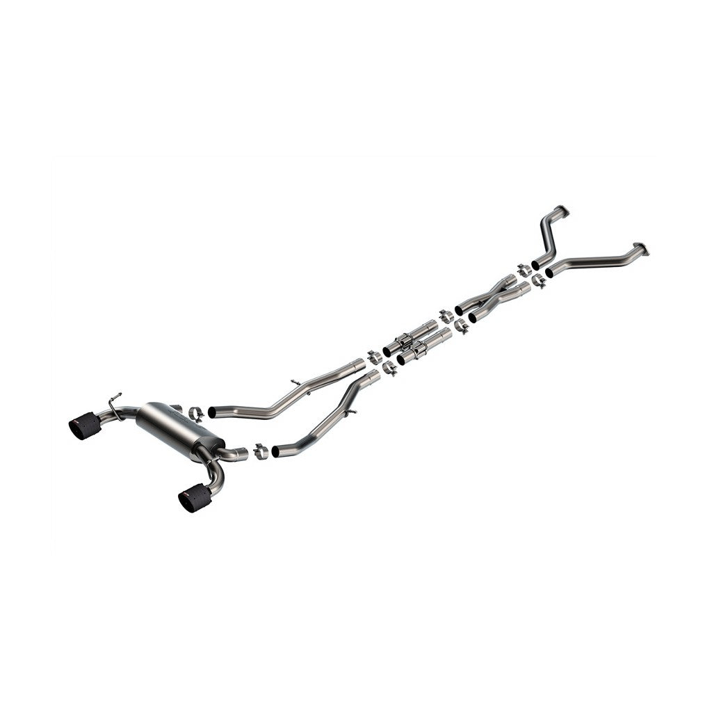 BORLA 140929CFBA Exhaust system Cat-Back S-Type 2.50" S RD RL AC PH SR TIP: 4.50" RD X 7.75" Carbon fiber black anodized for NISSAN Z 2024 Photo-0 