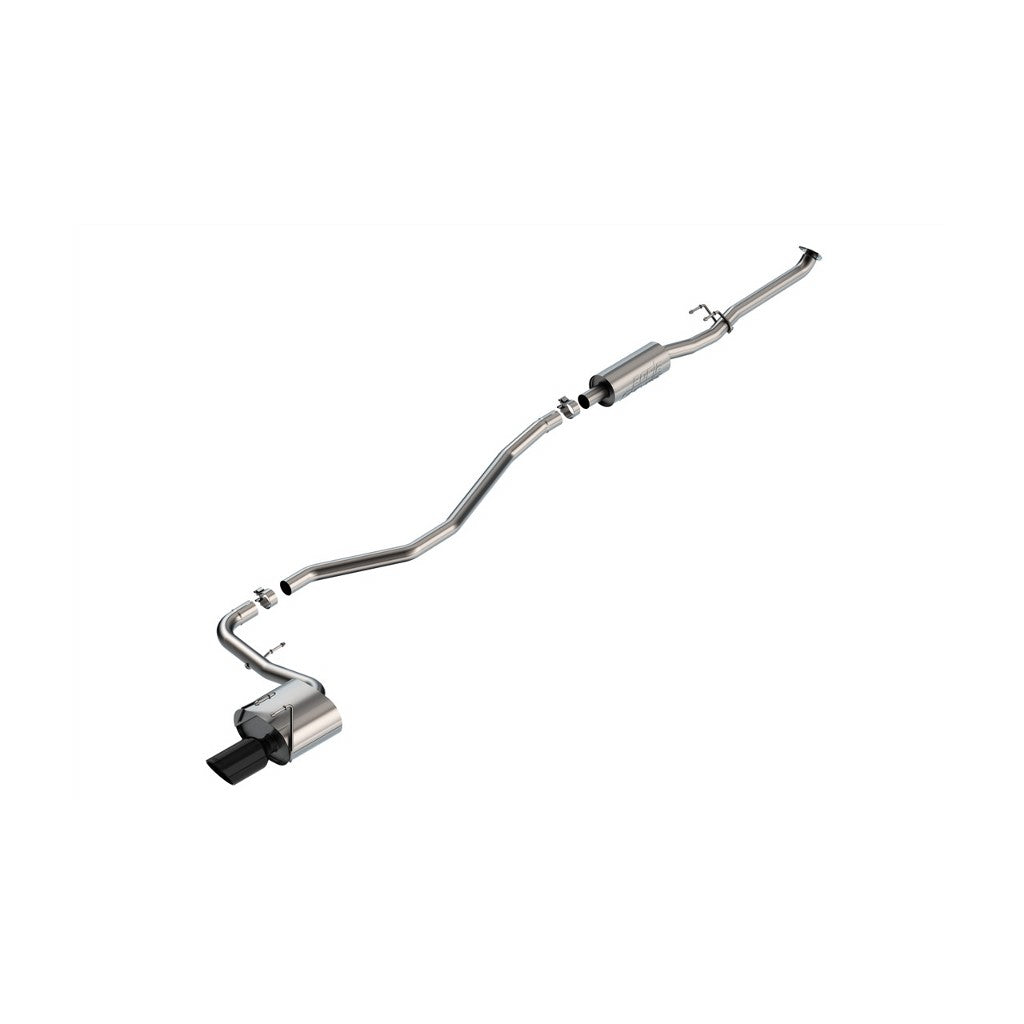 BORLA 140941BC Exhaust system Cat-Back S-Type 2.25" S RD RL AC R TIP 4.50" RD X 10.00" Black chrome for HONDA Civic Sport 2024 Photo-0 