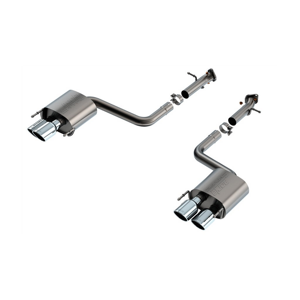 BORLA 11981 Exhaust System Axle-Back S-Type 2.50" D RD RL AC SR TIP: 4.0" RD X 8.0" Bright chrome for LEXUS RC F 2015-2024 / IS 500 5.0L V8 2015-2024 Photo-0 