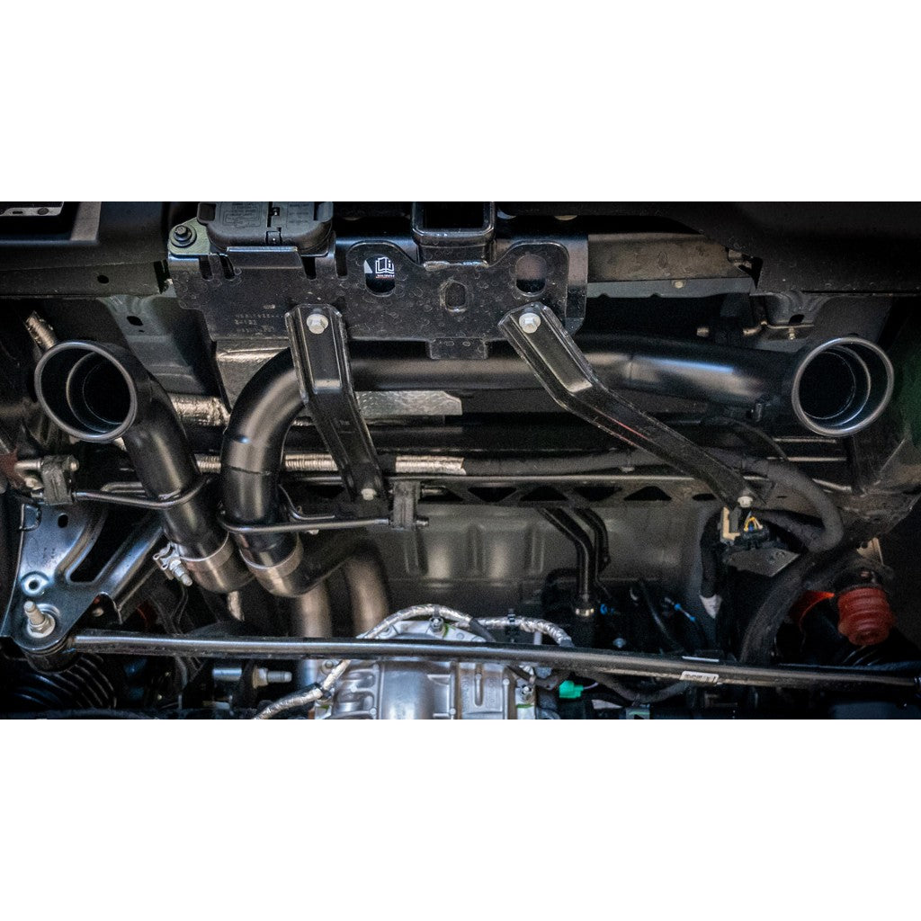 BORLA 140934CB Exhaust System Cat-Back 2.75", ATAK (4" Black Chrome Tips) for FORD Bronco Raptor 2022- Photo-3 