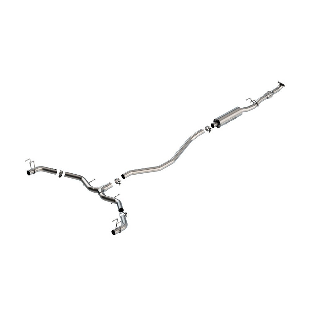 BORLA 140966 Exhaust system Cat-Back 2.5" S-TYPE, Reuse O.E. Tips / Valance for HONDA Civic Sport Touring 1.5L 4 Cyl Turbo AT/MT FWD 4 DR Hatchback 2022-2024 Photo-0 