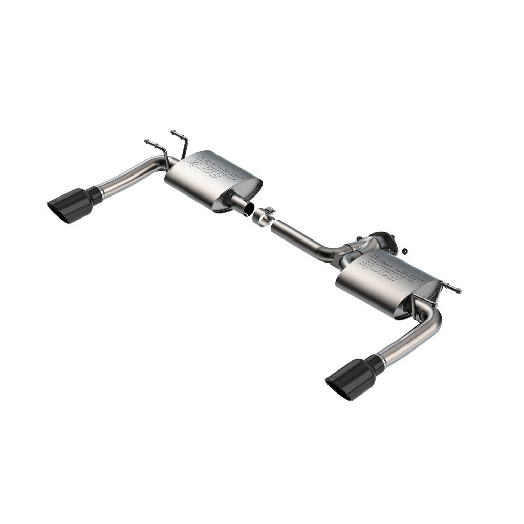 BORLA 11982BC Exhaust system Axle-Back 2.25", 2" S-TYPE S RD RL AC BC SR Tip: 4" RD X 8" Black chrome for MAZDA 3 2.5L 4 Cyl 2019-2023 Photo-0 