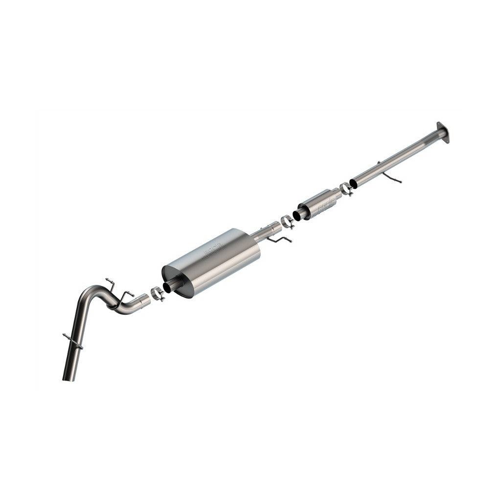 BORLA 140944 Exhaust system Cat-Back 3" S-type S TD S Tip: 3.00" Brushed T-304 stainless turndown for CHEVROLET Colorado 2.7L 2023-2024 Photo-0 