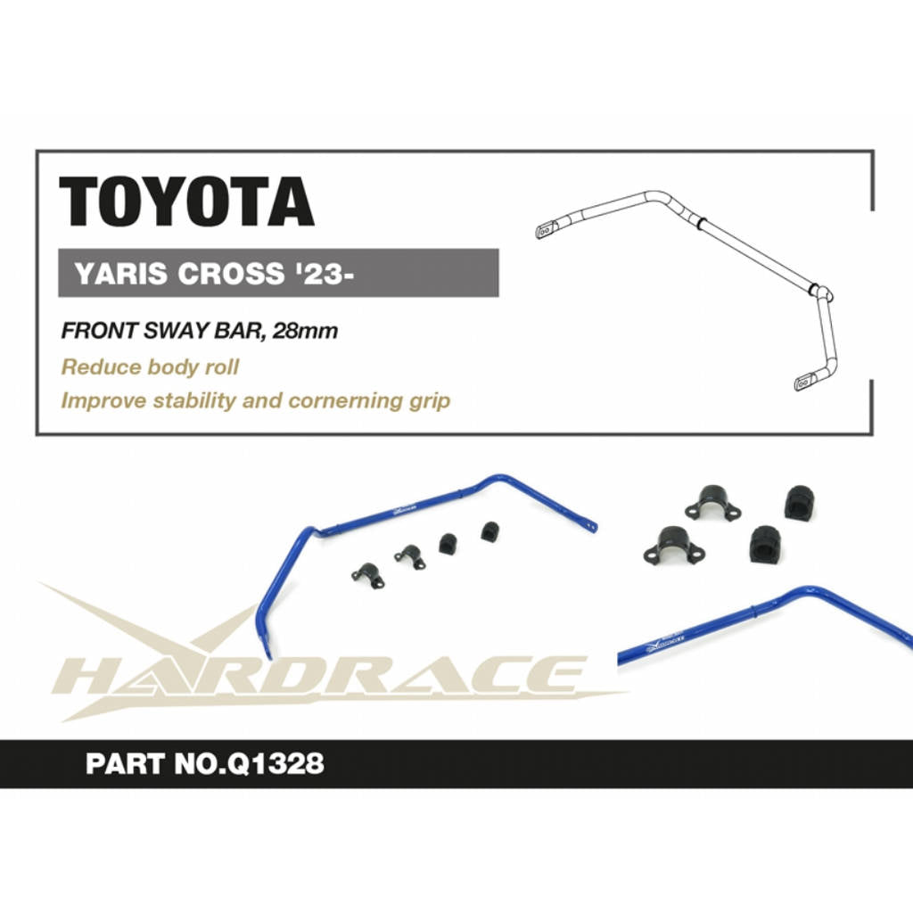 HARDRACE Q1328 Front sway bar 28mm - 5 Pcs/Set for TOYOTA Yaris Cross 2023+ Photo-1 