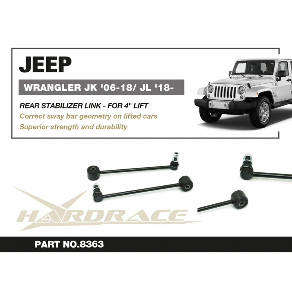 HARDRACE 8363 Rear stabilizer link - (for 4" lift) - 2 Pcs/Set for JEEP Wrangler (JK / JL) 2006-2018 Photo-1 