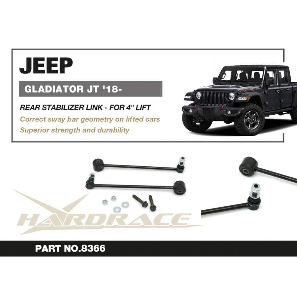 HARDRACE 8366 Rear stabilizer link - (for 4" lift) - 2 Pcs/Set for JEEP Gladiator (JT) 2018+ Photo-1 