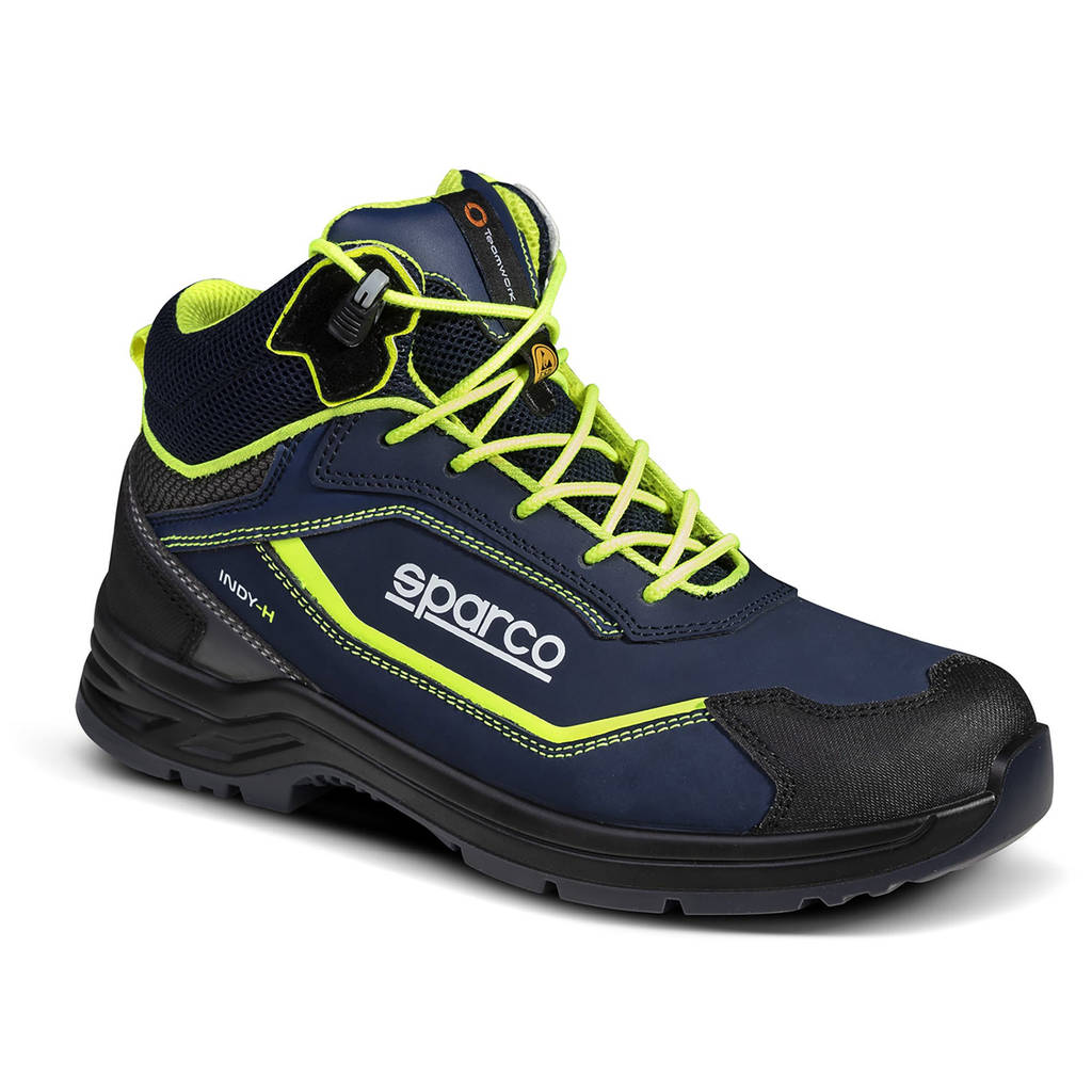 SPARCO 0754142BMGF Shoes Indy-H Richmond S3 ESD Blue marine/Yellow fluo 42 Photo-0 