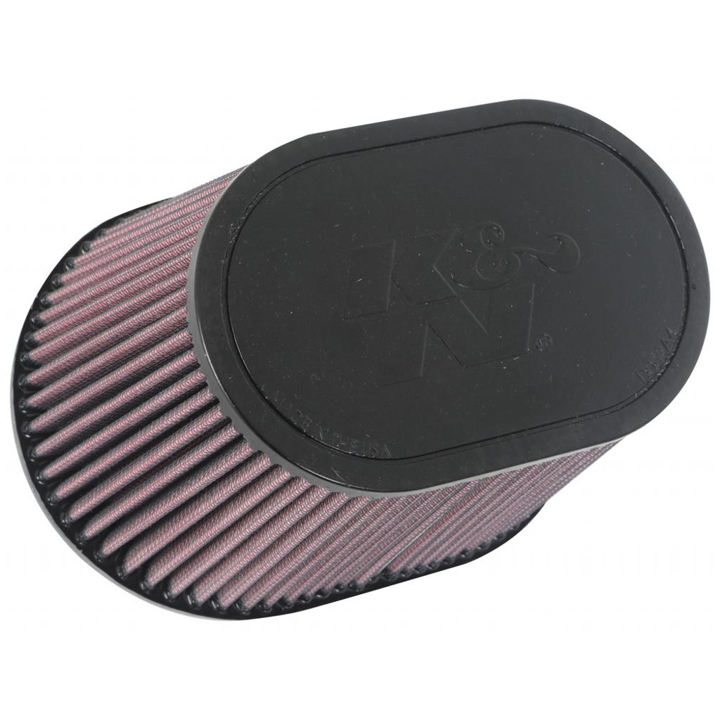 K&N RU-1001 Universal clamp-on air filter Oval FLG; 6-1/4" X 4", 7-7/8" X 5-1/2"B, 6-1/4" X 4"T,5"H,Oval Photo-0 