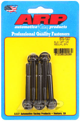 ARP 670-1007 Metric Thread Bolt Kit M6 x 1.00 x 50 12pt black oxide bolts Photo-0 