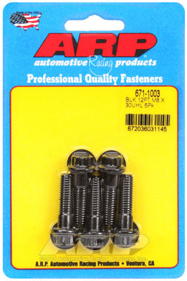 ARP 671-1003 Metric Thread Bolt Kit M8 x 1.25 x 30mm 12pt black oxide bolts Photo-0 
