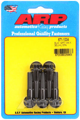 ARP 671-1004 Metric Thread Bolt Kit M8 x 1.25 x 35mm 12pt black oxide bolts Photo-0 