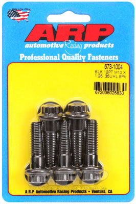 ARP 673-1004 Metric Thread Bolt Kit M10 x 1.25 x 35 12pt black oxide bolts Photo-0 