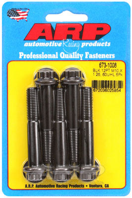 ARP 673-1008 Metric Thread Bolt Kit M10 x 1.25 x 60 12pt black oxide bolts Photo-0 