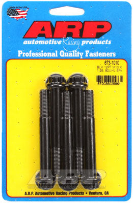 ARP 673-1010 Metric Thread Bolt Kit M10 x 1.25 x 80 12pt black oxide bolts Photo-0 