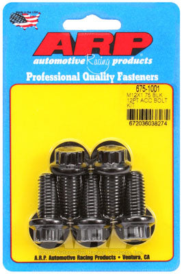 ARP 675-1001 Metric Thread Bolt Kit M12 X 1.75 X 25 12pt black oxide bolts Photo-0 