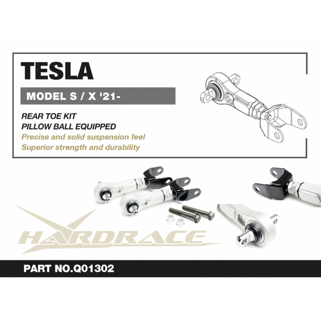 HARDRACE Q1302 Rear Toe Kit for TESLA Model S / Model X 2021- Photo-1 
