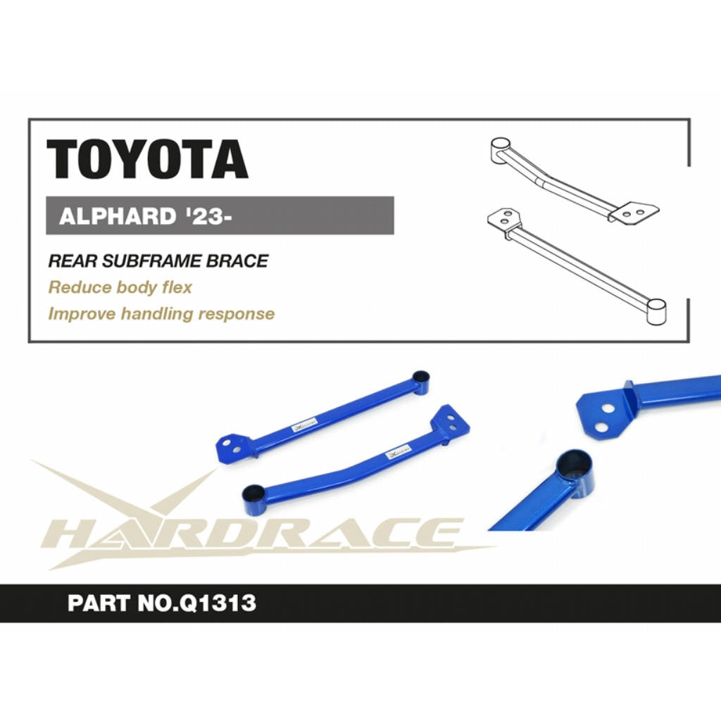 HARDRACE Q1313 Rear Subframe Brace for TOYOTA Alphard 2023- Photo-1 