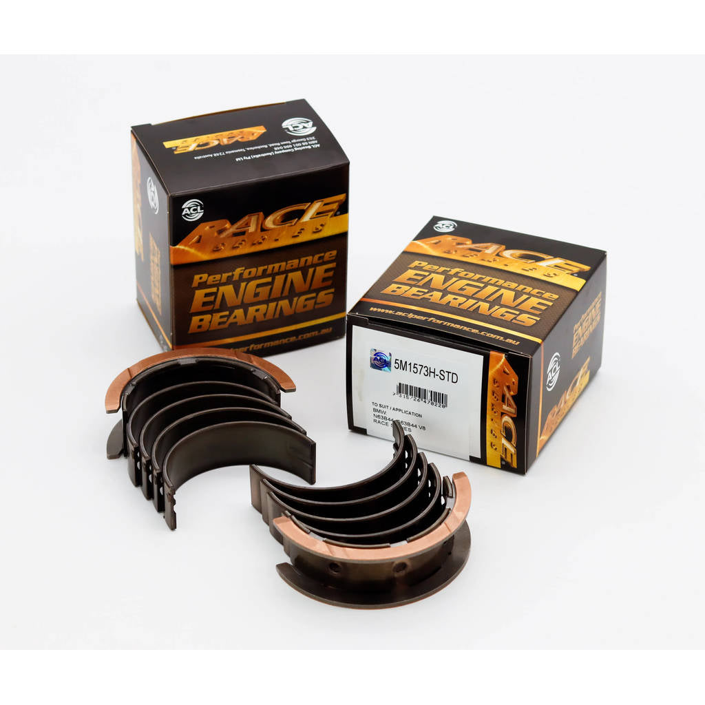 ACL 5M1573HX-STD Main Bearing Set Race Series With 0.025mm Extra Clearance for N63B44 4395cc V8 Twin Turbo 2008+ Photo-0 