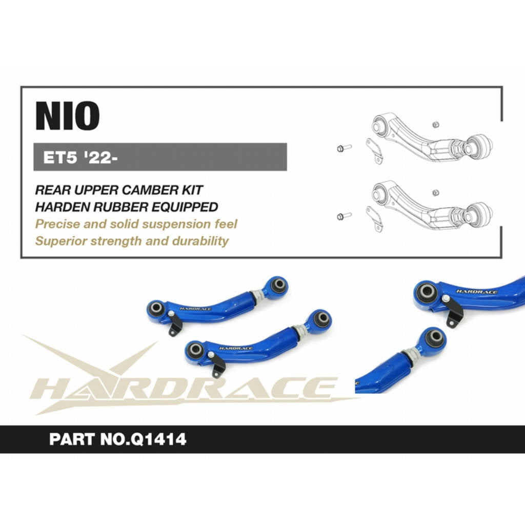 HARDRACE Q1414 Rear Upper Camber Kit (Harden Rubber) 2pcs for NIO ET5 2022+ Photo-1 