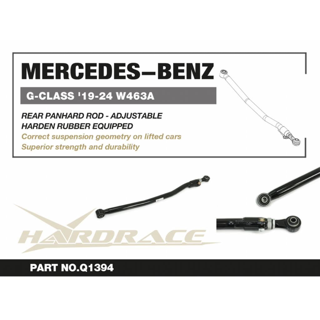 HARDRACE Q1394 Rear Panhard Rod (Harden Rubber) 2pcs for MERCEDES-BENZ G-Class (W463A) 2019-2024 Photo-1 