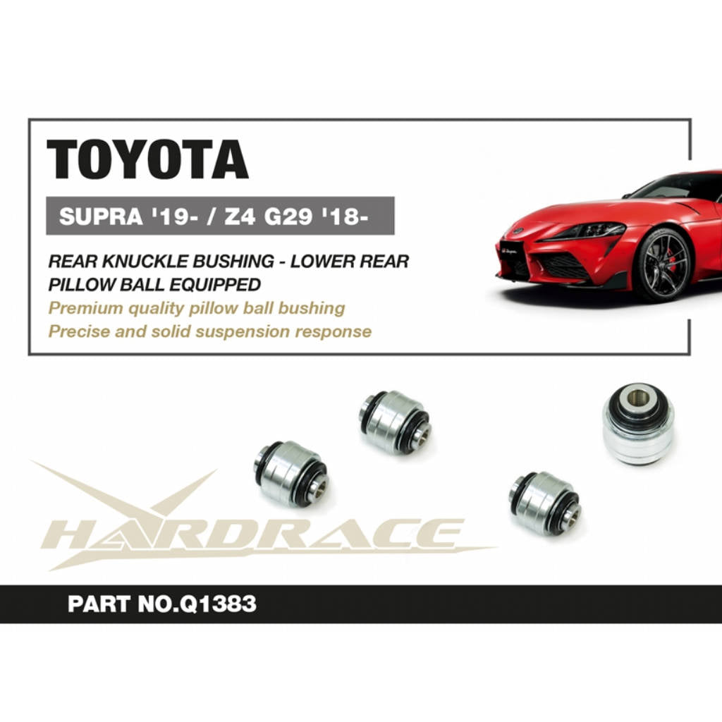 HARDRACE Q1383 Rear Knuckle Bushing - Lower Rear (Pillow Ball) 2pcs for TOYOTA Supra (J29) 2019+ / BMW Z4 (G29) 2018+ Photo-1 