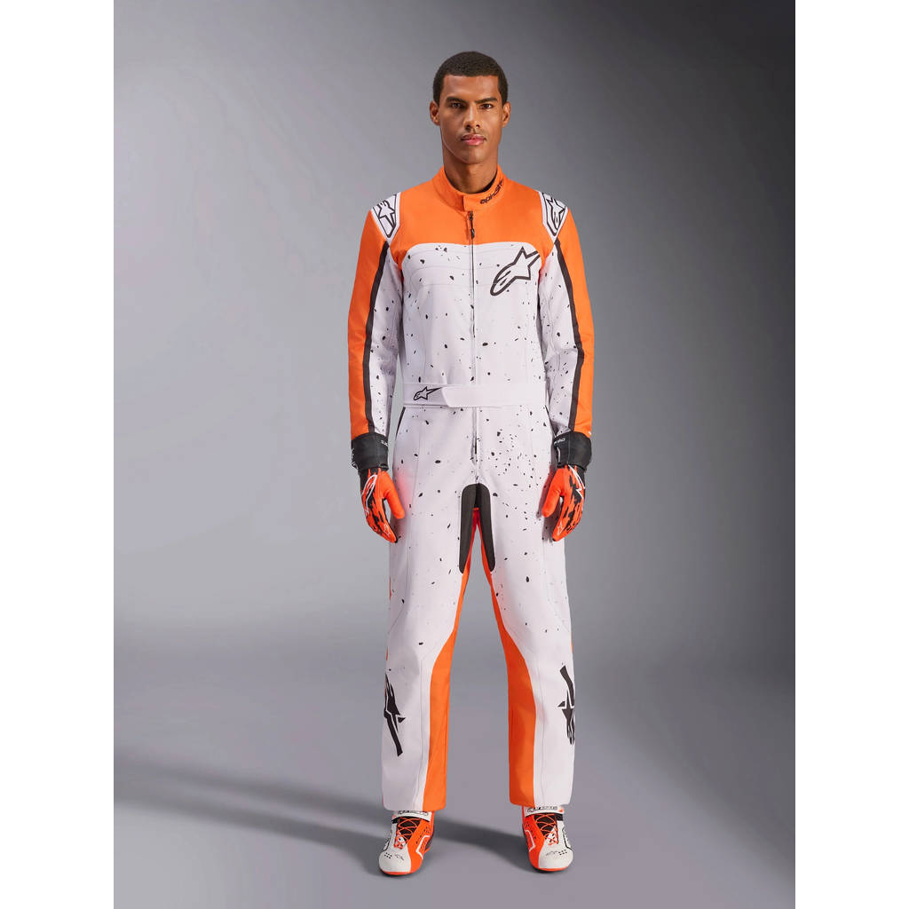 ALPINESTARS 3350125-2005-60 Suit for Karting KMX-9 V3, White / Orange / Black, Size 60 Photo-0 