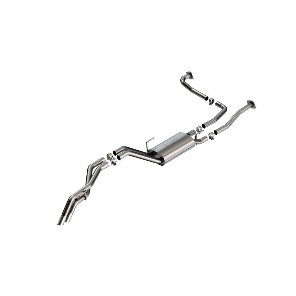 BORLA 140985 Cat-Back Exhaust System 2.25" S-Type (2.25" Brushed Stainless Steel Tips) for NISSAN Frontier 3.8L 2022-2024 Photo-0 