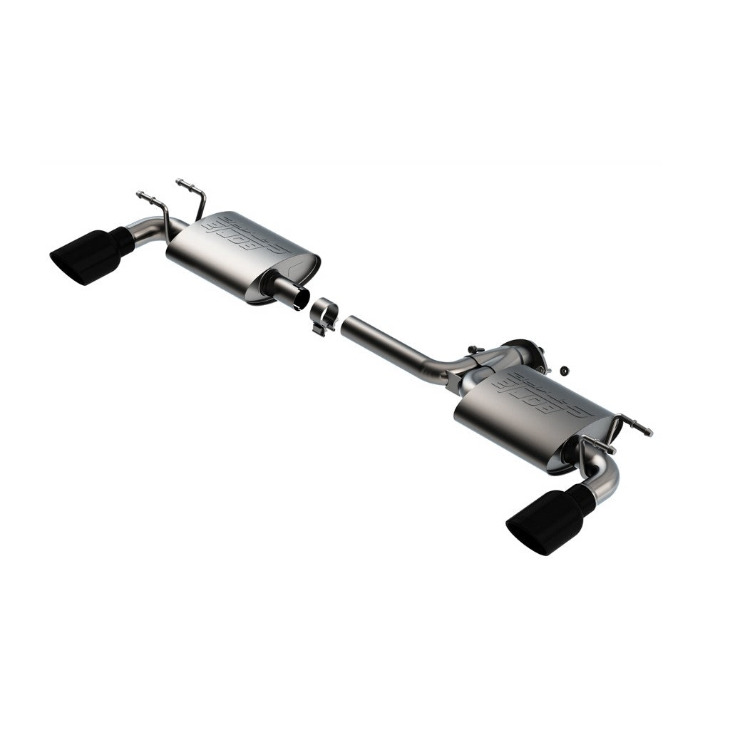 BORLA 11970BC Axle-Back Exhaust System 2.5",2", S-Type (4" RD X 8" Black Chrome Tips) for MAZDA 3 2.5L i4 2019-2024 Photo-0 