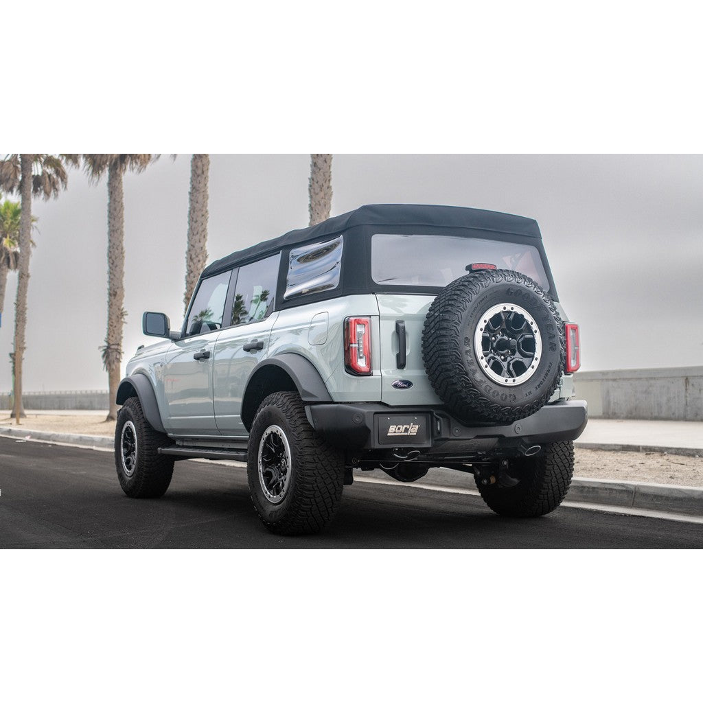 BORLA 11977 Axle-Back Exhaust System 2.75", 2.50", S-Type (4.0" RD X 4.75" Tips) for FORD Bronco 2.7L V6 2021-2023 Photo-1 