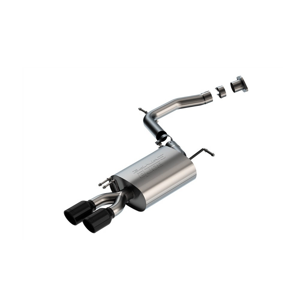 BORLA 11980BC Axle-Back Exhaust System 2.5", S-Type (3.5" RD X 6.0" Black Chrome Tips) for HYUNDAI Palisade 2020-2022 / KIA Telluride 3.8L V6 2023 Photo-0 